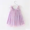 Girl'S Dresses Ins Summer Girl Clothing Colorf Mesh Dress Kids Sleeveless Suspender Elegant Drop Delivery Baby Maternity Dhbhg