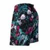 Men's Shorts Roses Print Board Leisure Oversize Beach Floral Abstract Pants