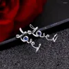Gestüt Ohrringe 925 Sterling Silber Nadel Fashion Cross mit kubischen Zirkonia-Schubverschluss für Frauen Schmuck