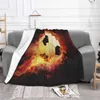 Cobertores de futebol de futebol esporte de flanela arremesso de arremesso colorido padrão de incêndio para cama sofá cobertor super suave king tamanho r230824