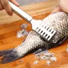 Stainless Steel Fish Skin Brush Scraping Fish Scale Knife Fast Remove Fishing Scraper Seafood Cleaning Peeler Kitchen Tools HKD230810