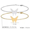 Link Bracelets High Quality Stainless Steel Butterfly For Women Chain Charm Adjustable On The Hand Jewelry Gifts Trend