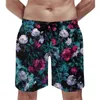 Men's Shorts Roses Print Board Leisure Oversize Beach Floral Abstract Pants