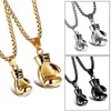 Domineering Boxing Gloves Long Necklace Men Colar Necklaces Pendants Long Neckless Women Mens New Halsband Ogrlica Halskette255r