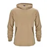 Con cappuccio maschile sportivo abiti fitness a manica lunga con cappuccio all'aperto per uomini Colore solido Pullover di base con tasca con cerniera