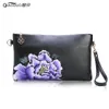 Evening Bags QiaoDuo luxury handbag bags designer genuine leather colored drawing clutch bag woman Chinese style messenger 230823