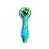 Smoking Pipes Cool Colorf More Pattern Thick Glass Portable Design Spoon Bowl Dry Herb Tobacco Filter Bong Handpipe Handmade Oil Rig Dhjtv