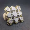 Spinning Top 1PC Delicateness Gear Hand Spinner All Copper Fidget Spinner Nine Teeth Linkage Edc Metal Alloy Spinner Focus Toys Stress Relief 230818