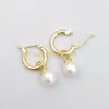 Chains 10-11mm Natural Akoya White Round Pearl Earring