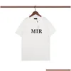 T-shirts voor heren Amris Mens Designer Shirt T Men Shirts Crew Neck Cotton Blend Short Sleeve Letter Gedrukte mode Graphic T-shirt T-shirt DHPQS