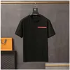 T-shirts pour hommes Designer Mens Imprimer Lettres Chemise en coton 2 couleurs Noir Blanc Luxe Top Tee Homme Taille européenne S-3XL Maintenant Vêtements Dro Dhcfg