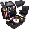 Haarschneider, professioneller Salon-Friseur-Werkzeugkasten, Make-up-Koffer, Kosmetiktasche, Pinsel-Organizer und Aufbewahrung, Reise mit verstellbarem Riemen 230823