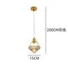 Lampes suspendues Lampe LED moderne de luxe diamant cristal suspendu plafond lustre nordique créatif chevet décor à la maison éclairage