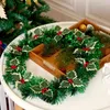 Decorative Flowers 1/10/20/30 Pcs Silk Flower Artificial Leaf Leaves Holly Berries Red Cherry Little Fruits Christmas Home Decoration