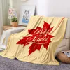 Filtar Golden Maple Oak Leaves Fleece Throw Filt Flanell Svart filtar Varma fluffiga mysiga mjuka sängkläder för bäddsoffa heminredning R230824