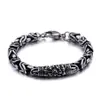 Link Chain Fashion Vintage Style Viking Bracelet Pols Silver Color Charm Skull For Men Jewelry233X