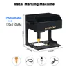 Desktop Nameplate Marking Machine 170x110mm Metal Engraver Electric/Pneumatic With Touch Screen 0.1-1mm Print Depth Adjustable