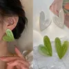 Dangle Ohrringe koreanische modische grün weiß tropfende Ölliebe Temperament Ohr für Frauen Schmuck