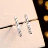 Brincos de garanhão Trendy S925 Brincho Bar Sterling Silver Women Rings Ear Jóias de ouro rosa para presente de Natal Onlyart Factory