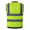 Gilet de sécurité pour hommes pour le travail avec des poches Ingénieur Hi Vis Mesh Surveryor