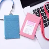 Card Holders Women Men Business Slim Wallet Casual Holder With Neck Strap ID Badge Case Lanyard