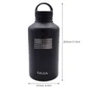 Mugs 2000ml 2L CALCA 64oz Baseball Wide Mouth Lid Stainless Steel Water Bottle with Double Wall Vacuum Insulated Travel Cup 230824