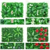 Flores decorativas 40x60cm parede de plantas verdes para jardim de jardim de casamentos de casamento de casamentos de plástico portas de gramado Decoração de cenário artificial
