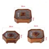 Plates Solid Wood Snack Box Chinese Style Divided Grid Dried Fruit Tray Vintage Ornament For Home Living Room Candy Nut Melon Seed2320