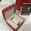 Nieuw vierkant rood voor horlogebox Bekijk boekjeskaarttags en papieren in Engelse horloges box origineel binnenste buitenste heren polshorloge box209e
