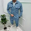 Men's Tracksuits 2023 Men Fashion Set Autumn Winter Button Casual Jacket Pants 2 Piece Suede Jogging Suit 230823