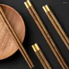 箸チョップスティックセット再利用可能な10ペア寿司中国の食器韓国の木製木キッチン