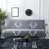 Pokrywa krzesła czarna geometryczna rozkładana sofa sofa sofa Cover Cover Spandex Elastdoub -podwójna okładka siedziska