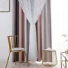 Rideau en maille de Tulle transparent, 1 pièce, fil de criblage, Voile en Polyester, 100x130cm, tige à battants, poche supérieure, décoration de la maison