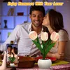 Luzes noturnas LED Tulip Table Lamp Simulação Reading Flor Light Atmosfera Romantic Desk Presentes Criativos para Decoração de Cafe