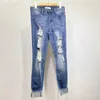 Jeans femininos rasgados Lady Lady Invisible Open Seat, namorado, sexo ao ar livre, vestuário de rua de streetwear com conveniência