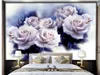 Tapeten Tapeten Custom 3D PO Tapete Wandbilder für Wohnzimmer Schöne weiße Rosen -Vintage -Hintergrund Wand