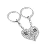 Keychains Euro-American Fashion Jewelry BIG/MIDDLE/LITTLE Keychain Sister Loving Heart Rhinestone Pendant Key Rings For Gifts