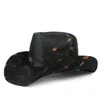 Sboy Hats Summer Straw Men Cowboy Hat Western Sombrero Hombre Sun Cowgirl Cap Beach Jazz med vindtät rep 20 Stlye 230823