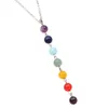 7 chakra gem perle in pietra collana a ciondolo donna reiki guarigione bilanciante collane di chakra alla moda305h