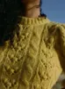 女性用セーターヨーロッパファッションブランドホローフックパターンウールプルオーバーセーター