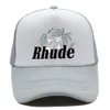 Rhude Cap Printed Screen Hat Style Trendy Brand Fashionable Truck Street Hip-hop Baseball