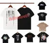 2023 Designer T-shirt amirs skjorta avslappnade tees kort ärm hip hop mäns herrar t skjortor kvinnor tryckt mode man lyxig streetwear sommarmän w1