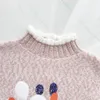 Camisolas femininas outono inverno 2023 moda sweater de suéter quente e casual solto mulheres meio alto de colarinho de colar