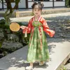 Robes d'été pour petites filles, tenue élégante à manches longues, Style ancien chinois, pour filles