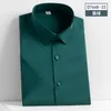 Camicie casual maschile estate a manica corta per uomo a colori solidi tratto morbido mezza camicia da uomo business 5xl fit regolare senza tasca anteriore 230823