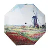 Paraplyer Creative Flower Fold Paraply Rain Sun UV Windproof Sunscreen Sunny Parapluie Upf 50 Tela Sombrilla Parasol Paraguas