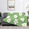 Blankets Sunflower Flannel Blanket Plant Floral Print Comfortable Soft Warm Throw Blankets for Sofa Chair Bed Office Travelling Camping R230824