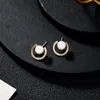 Ear Cuff S925 Silver Pin Exquisite Small Natural Pearl Round Zirconia Earrings French Temperament Simple and Versatile 230823