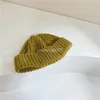 Neue Herbst Winter Baby Kinder gestrickt Hut Feste Farbe Kinder Schädel Beanies Caps Jungen Mädchen warme Hüte