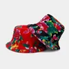 Wide Brim Hats Bucket FS Classic Red Green Peony Flower Print Winter Hat For Women Men Warm Outdoor Windproof Fisherman Panama Bob Homme 230823